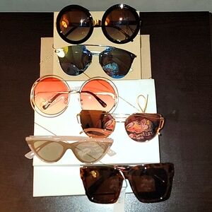 ***BUNDLE DEAL*** ON SUNGLASSES NEVER WORN (INCLUDES ALL 6 PAIR DISPLAYED)